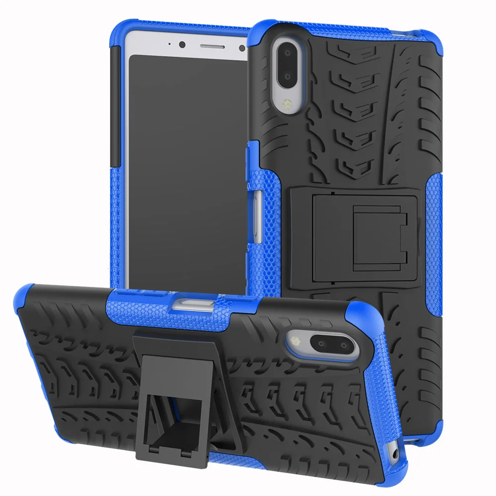 Case For Sony Xperia L3 L3312 L4312 L4332 L3322 Dual Layer Tire Pattern Shockproof Armor Kickstand Cover | Мобильные телефоны и