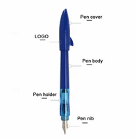 jinhao shakr series candy color fountain pen children student cute shark cover 0 5mm 0 38mm ink pens 12 colors for choose