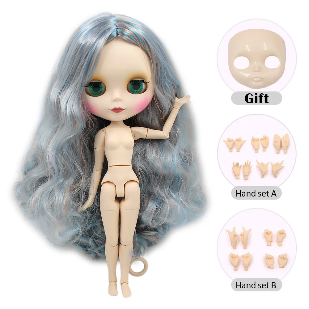 ICY blyth кукла Обнаженная фабрика Нормальная и общая тело Мода BJD кукла с ручным набором AB и лицевой панелью девушка кукла специальная цена - Цвет: 62272023-M