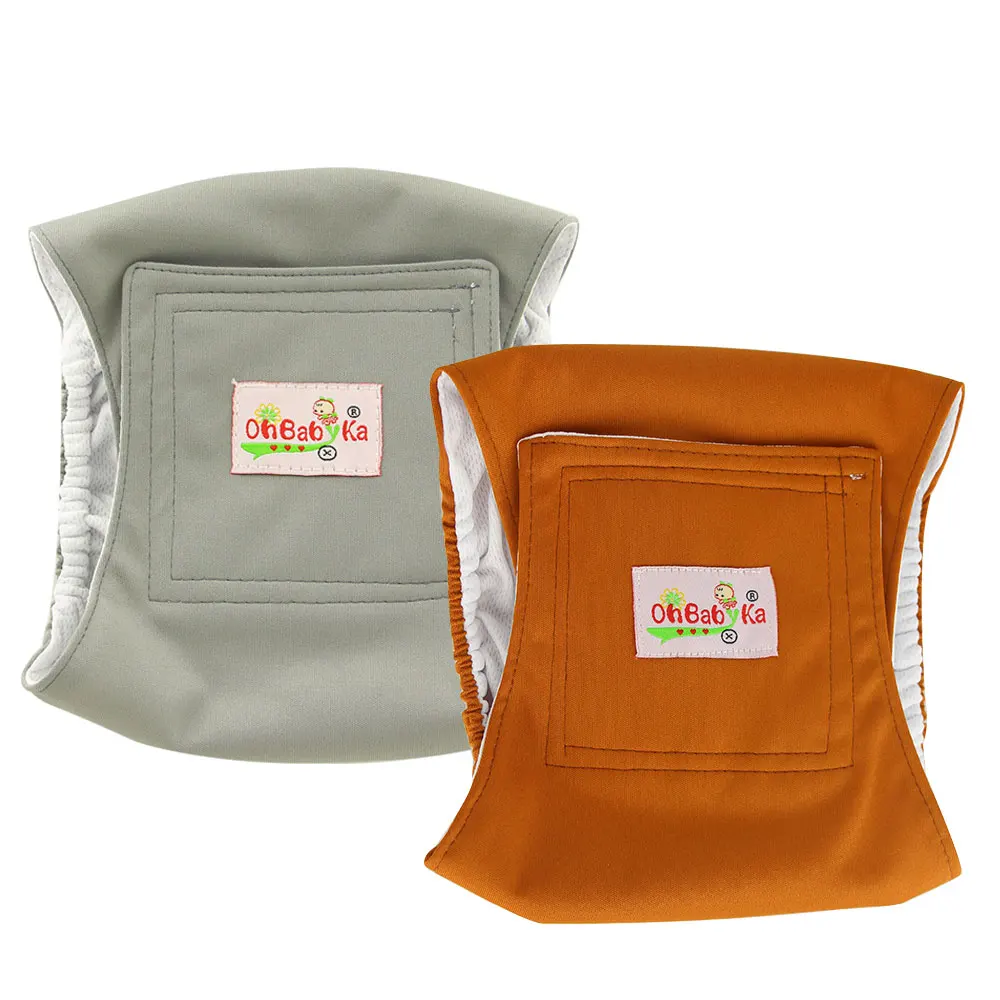 MGNK0109 Ohbabyka, собачий пояс для живота, для домашних животных, для мужчин, для собак, ткань для подгузников, гигиенические шорты для домашних животных, Tapis Pour Chien Absorbant для мужчин, для собак, подгузник, 2 упаковки/набор - Цвет: MGNK0109