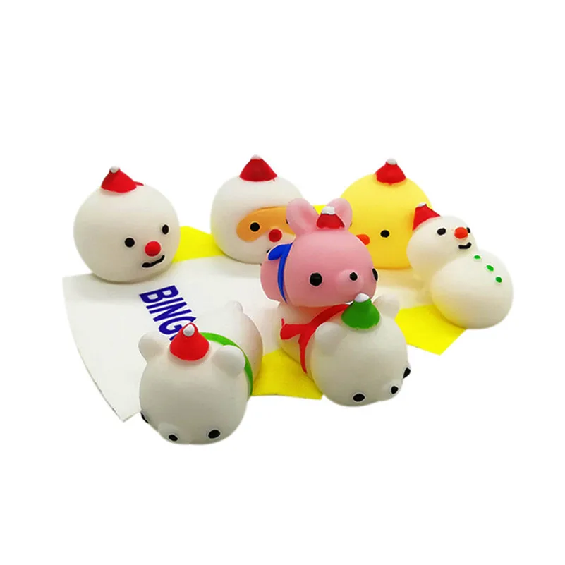 24PC Christmas Toys Mini Cute Squeeze Funny Toy Soft Stress And Anxiety Relief Antistress Visqueux Squishi For Children A1 | Игрушки и