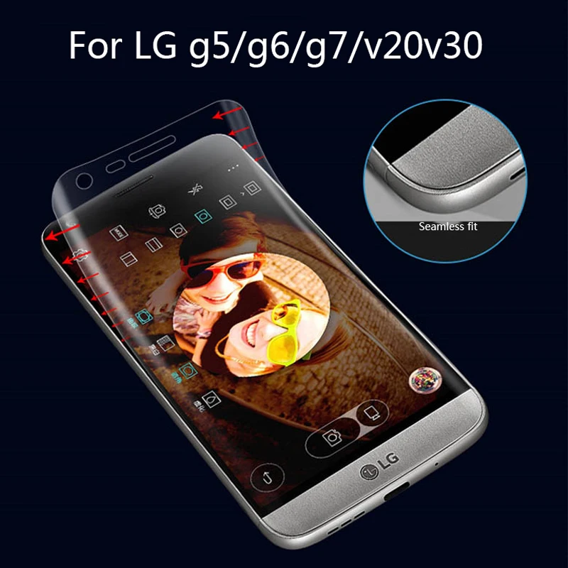 Гидрогелевая пленка 3D Защитная для LG V30 полное покрытие H930 H930DS H933 H931 H932 V20 G5 G6 G7 (не
