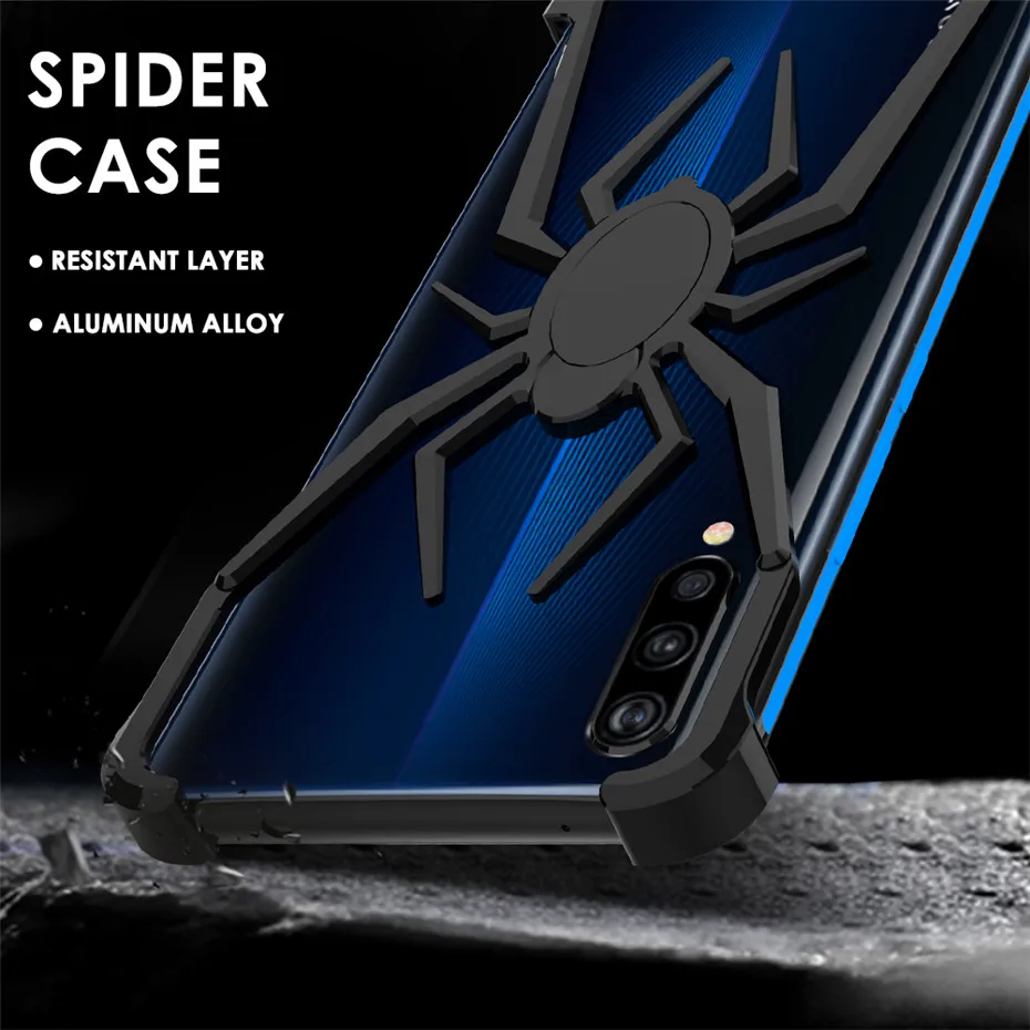 R-JUST For VIVO IQOO Luxury Spider Aluminum Metal Bumper Case Cool Shockproof Protective Cover Coque iQOO |
