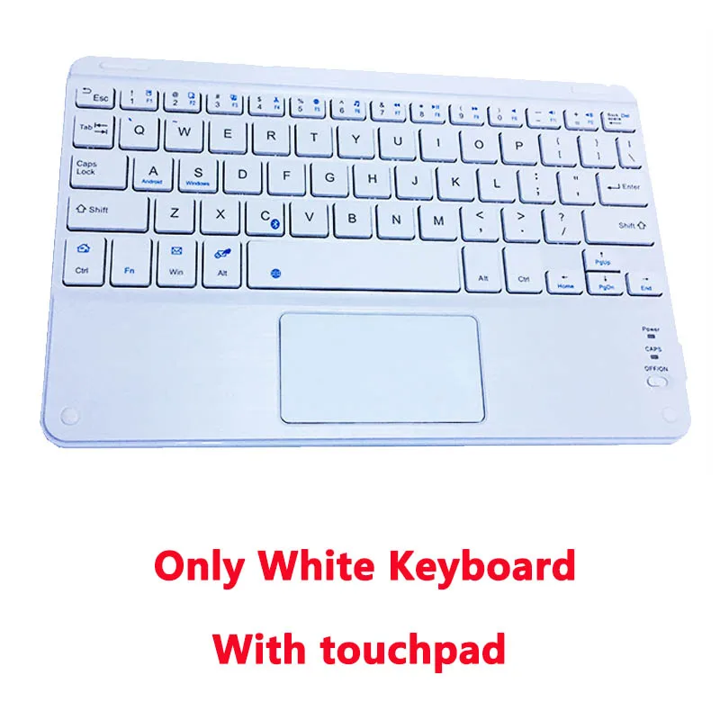 Only White TKB Беспроводной чехол с клавиатурой Bluetooth для samsung Galaxy Tab A SM-T510 SM-T515, портативная клавиатура для планшета с тачпадом - Цвет: Only White TKB
