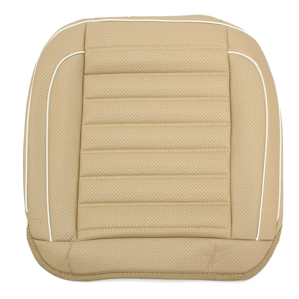 beige Audew автокресло без спинки из искусственной кожи Buckwhear Shell наполнение автомобильного сиденья Подушка автомобиля защитный нескользящий чехол сиденья - Название цвета: beige
