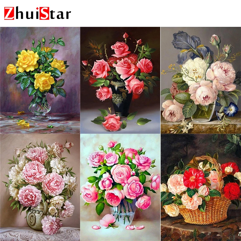 5d алмазная живопись камни в форме ромба/Набор для рисования с круглыми камнями и