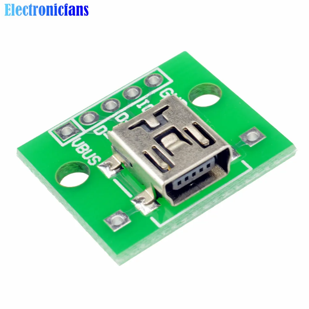 10 шт. мини USB адаптер DIP для 2 54 мм печатной платы DIY источник питания Новинка|usb