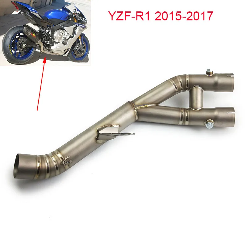 YZF R1 глушитель выхлопных газов Mid трубы мотоцикл среднего звена для YAMAHA YZF-R1 15-17