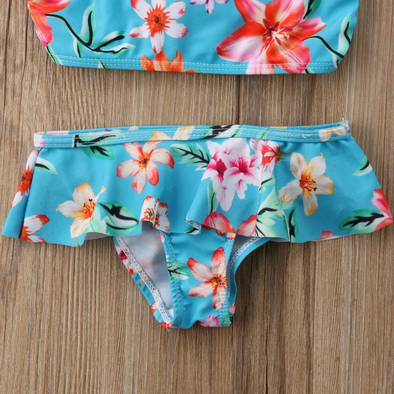 Праздничная одежда комплект бикини для маленьких девочек из 2 предметов