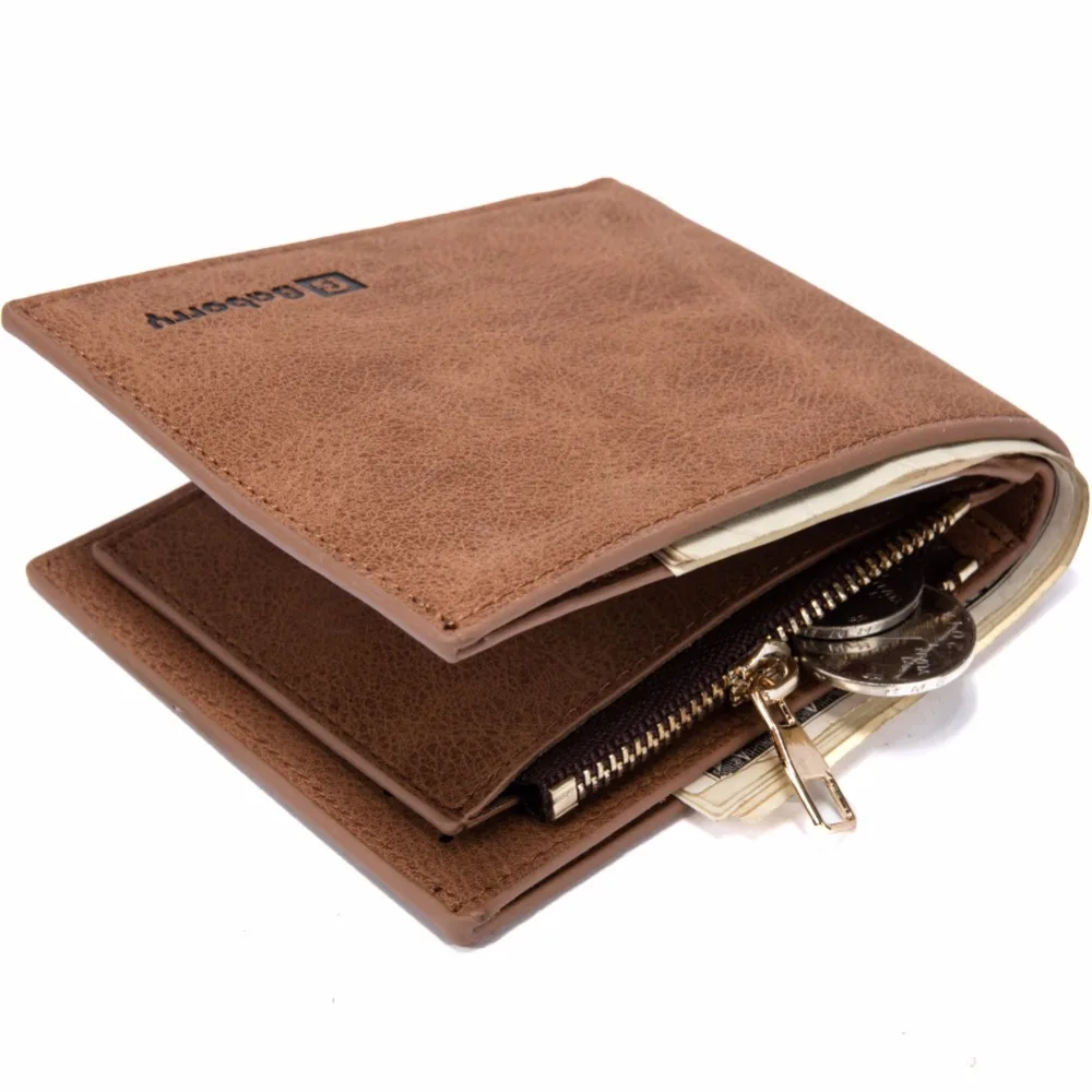 Мужской кошелек из ПУ кожи на молнии два цвета|leather purse|men wallet leatherwallet leather |