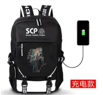 Горячая Распродажа, аниме SCP, специальные процедуры удержания, USB рюкзак, сумка для мужчин, консервативный стиль, usb зарядка, рюкзаки для девочек подростков - Цвет: 12