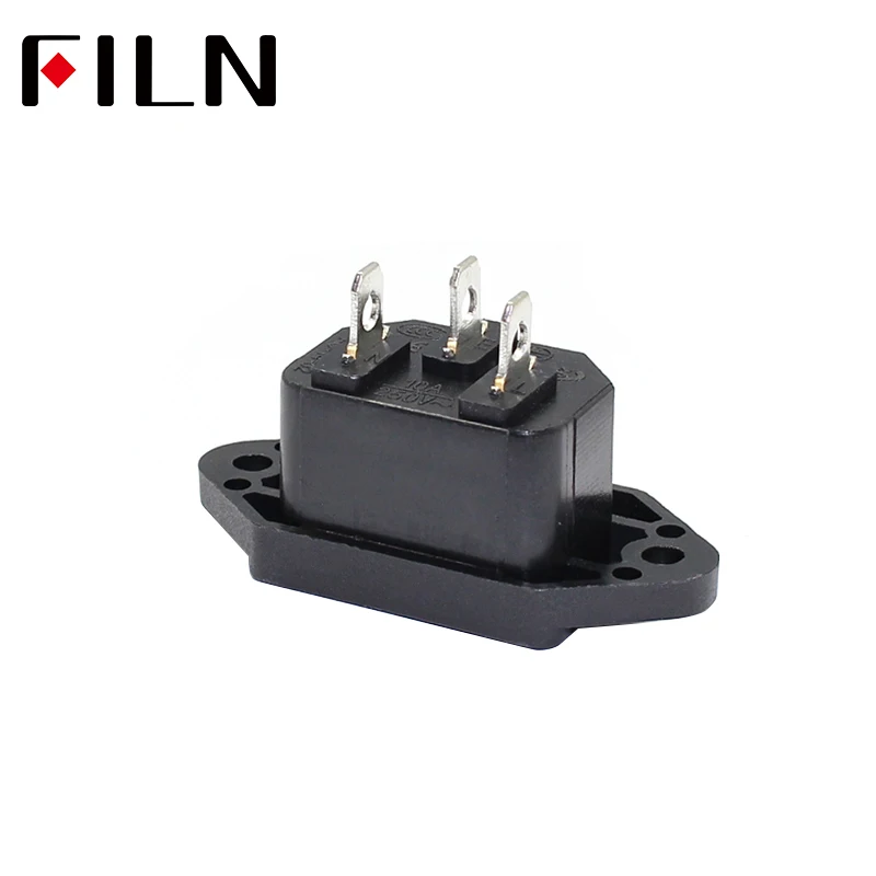 10A 250 V AC Мужской Мощность гнездо 3Pin шасси Панель установленный IEC320 C14 3 Концевая заглушка