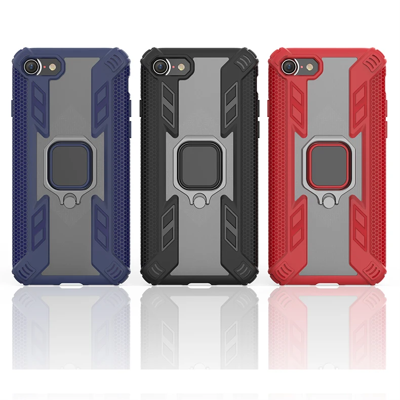 Luxury Armor Soft Shockproof Protective Case For iphone 8 7 6 6s Plus Xs Max Xr Back Cover Silicone Car Holder Ring Phone Cases |