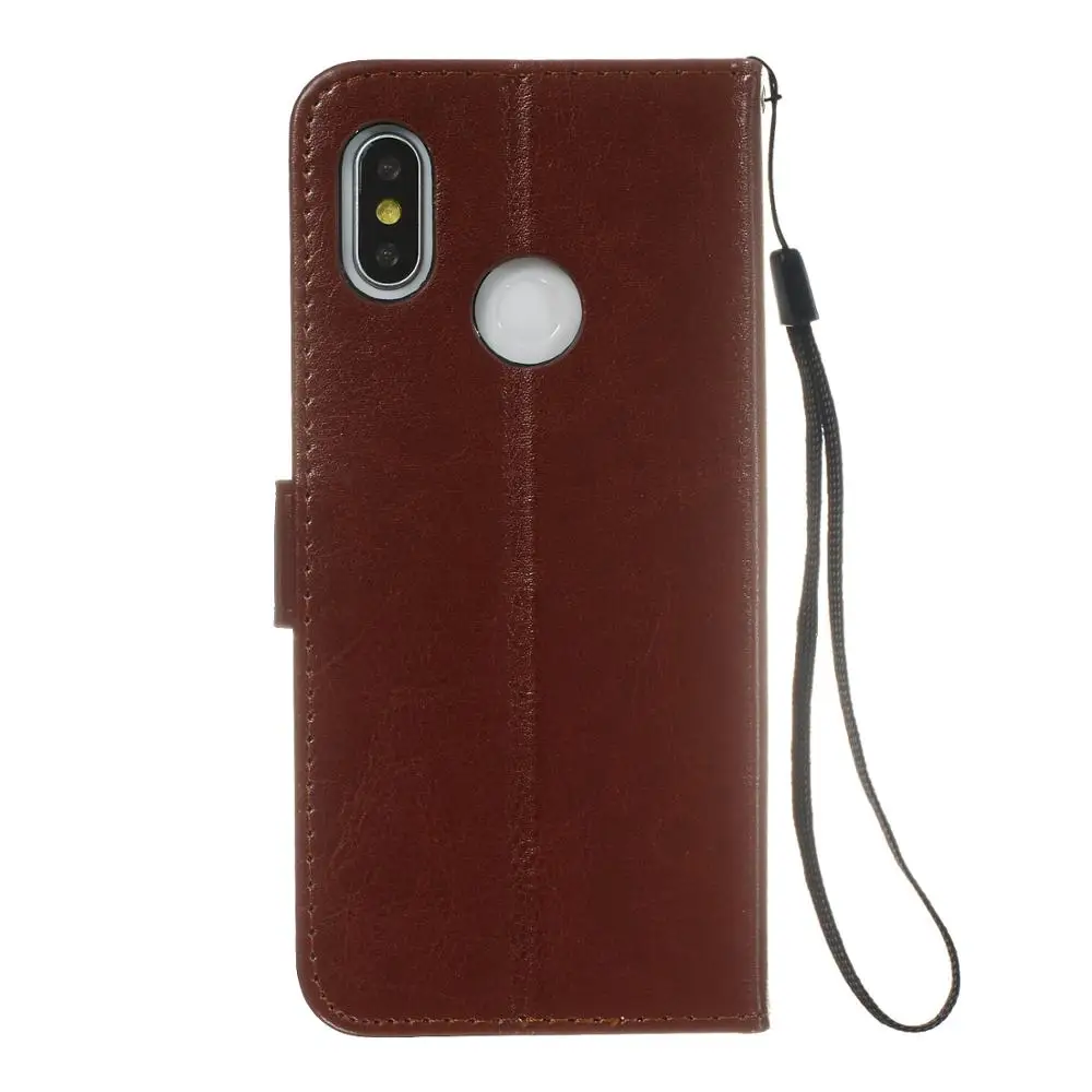 Классический однотонный кожаный чехол crazy horse 100 шт./лот для XiaoMi Redmi 4X 6/6A 7 6 Pro K20/K20 Note