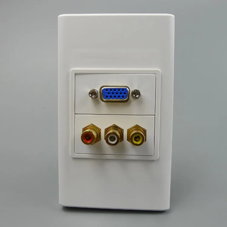 120X70 VGA и 3RCA AV гнездовая к женскому настенная пластина | Электроника