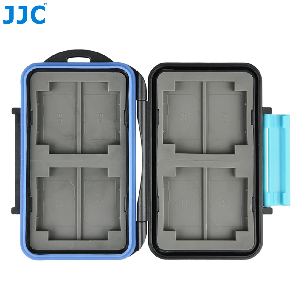 JJC Waterproof Memory Card Case Holder Storage Organizer for 4 CF 8 SD SDHC SDXC Cards Box Canon Nikon Sony Fuji DSLR Camera | Компьютеры