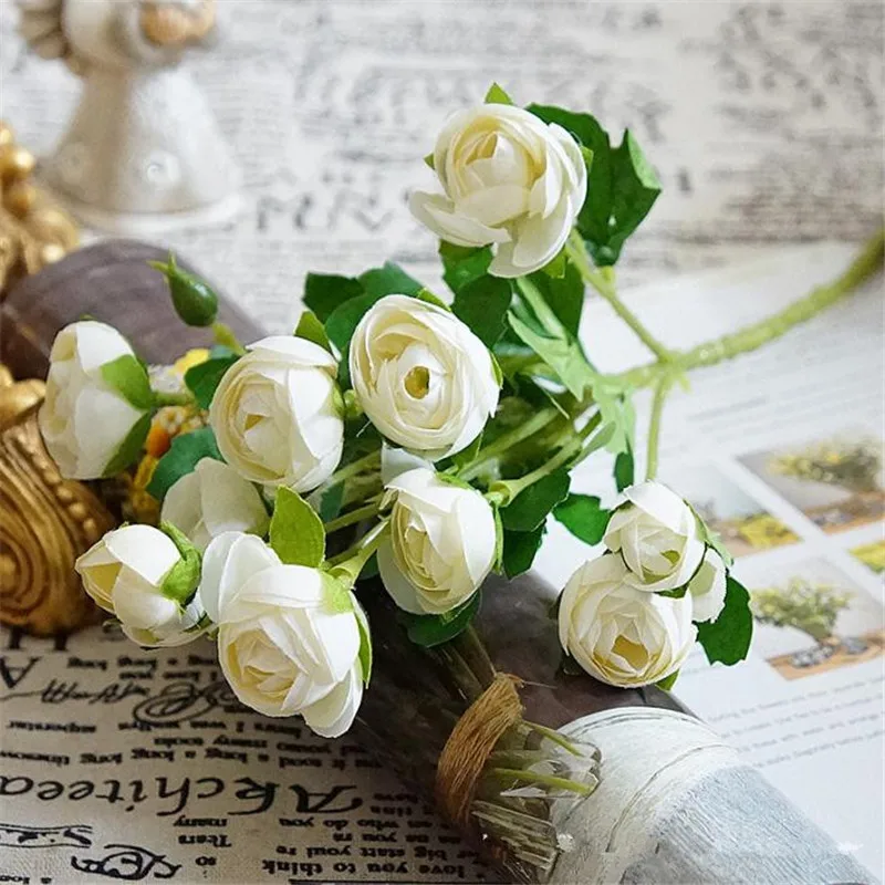 Искусственная Камелия (12 голов/шт) Имитация чайной розы для DIY свадебный букет