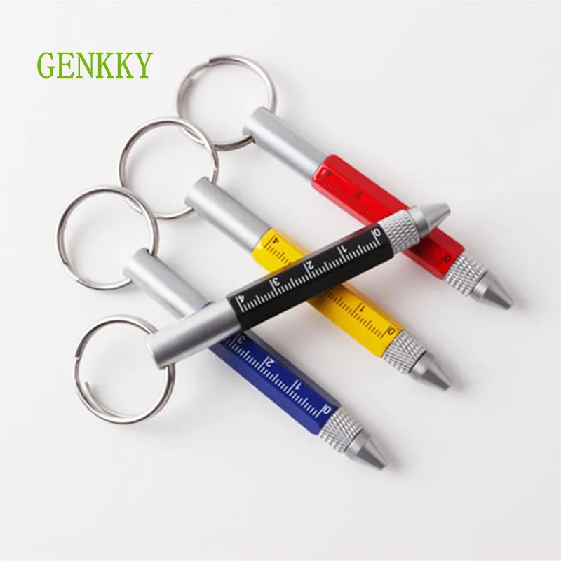 1 шт. GENKKY Overvalue Handy Tech металлический инструмент ручка шариковая мини ручка-отвертка линейка дух многофункциональные Ключевые пряжки