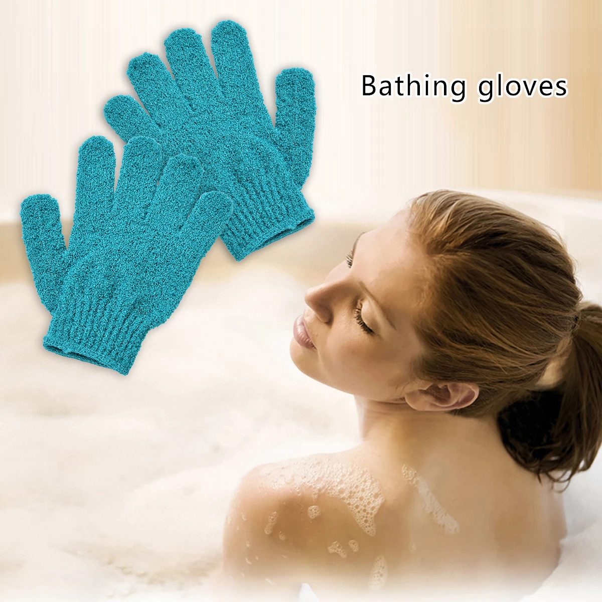 

Random Color 1Piece High Quality Exfoliating Gloves Mitt Bath Shower Scrub Tan Dead Skin Removal Glove
