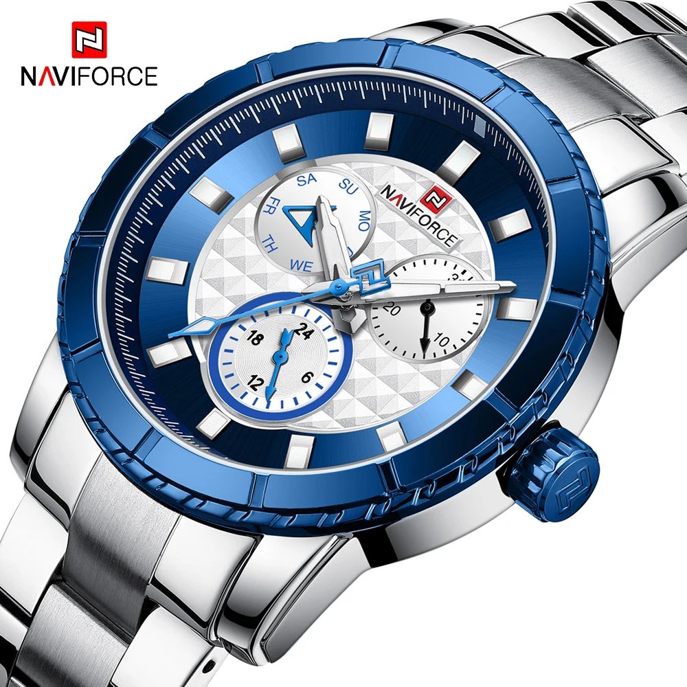 NAVIFORCE часы мужские модные спортивные кварцевые мужские часы, наручные часы мужские s часы брендовые Роскошные водонепроницаемые часы Relogio Masculino