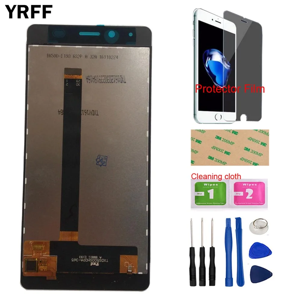 ЖК дисплей YRFF для BQ 5060 BQS S + сенсорный экран сборки сменные инструменты защитная