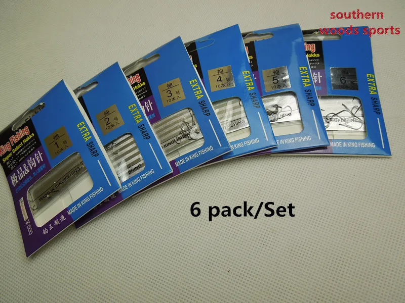 6 упаковок/набор маленький рыболовный крючок серебристые Крючки из углеродистой