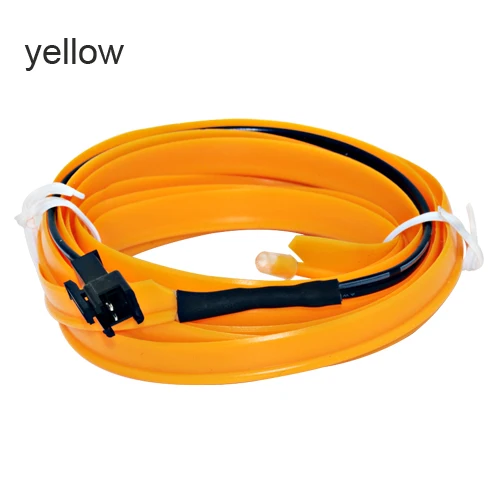 yellow 1 м EL Wire 6 мм швейная неоновая автомобильная светодиодная лента гибкий неоновый светильник Авто декоративный светильник s Танцевальная вечеринка декоративная лампа для автомобиля - Испускаемый цвет: yellow