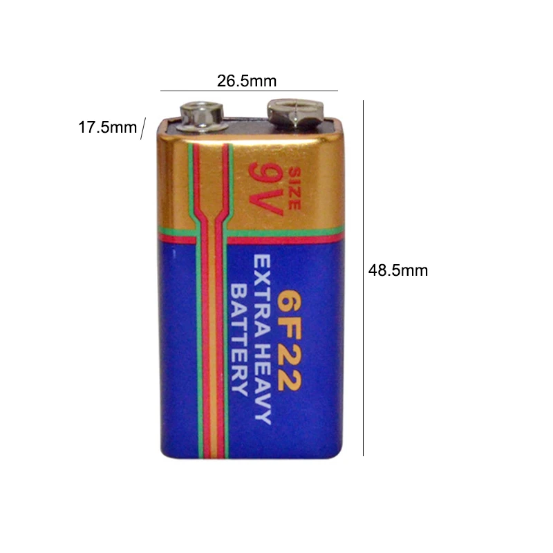 Новые 2 шт. 2x 6F22 щелочные батареи 9 в ламинированные Углеродные для сигнализации