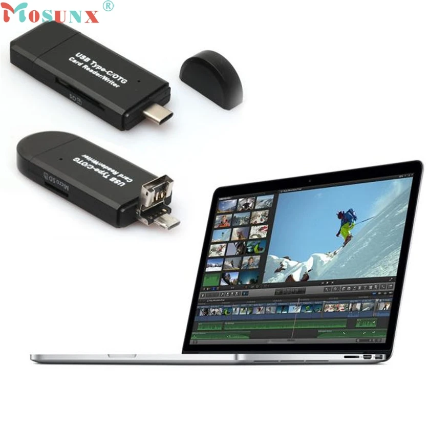 Mosunx заводская цена USB-C Type C/USB 2 0/Micro USB/OTG TF SD MMC кардридер для телефона Macbook J09T Прямая
