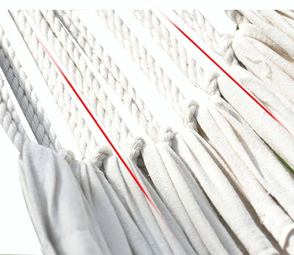 Двойной Открытый отдых кемпинг фотография белый холст хлопковый гамак дети