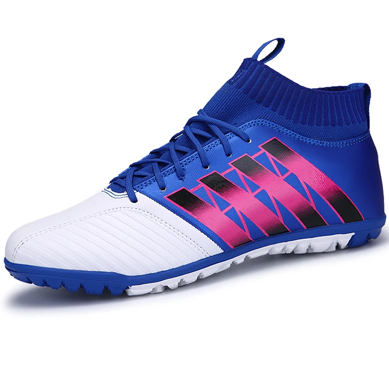 Высокие мужские футбольные ботинки резиновые кроссовки до щиколотки для