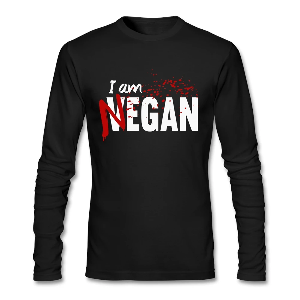 Футболка I'm Negan мужская с длинным рукавом 100% хлопок новинка футболка Мужская