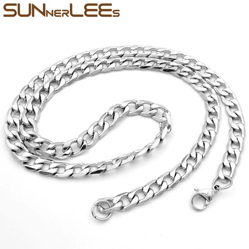 SUNNERLEES ювелирные изделия из нержавеющей стали ожерелье 7 мм панцирная звеньевая