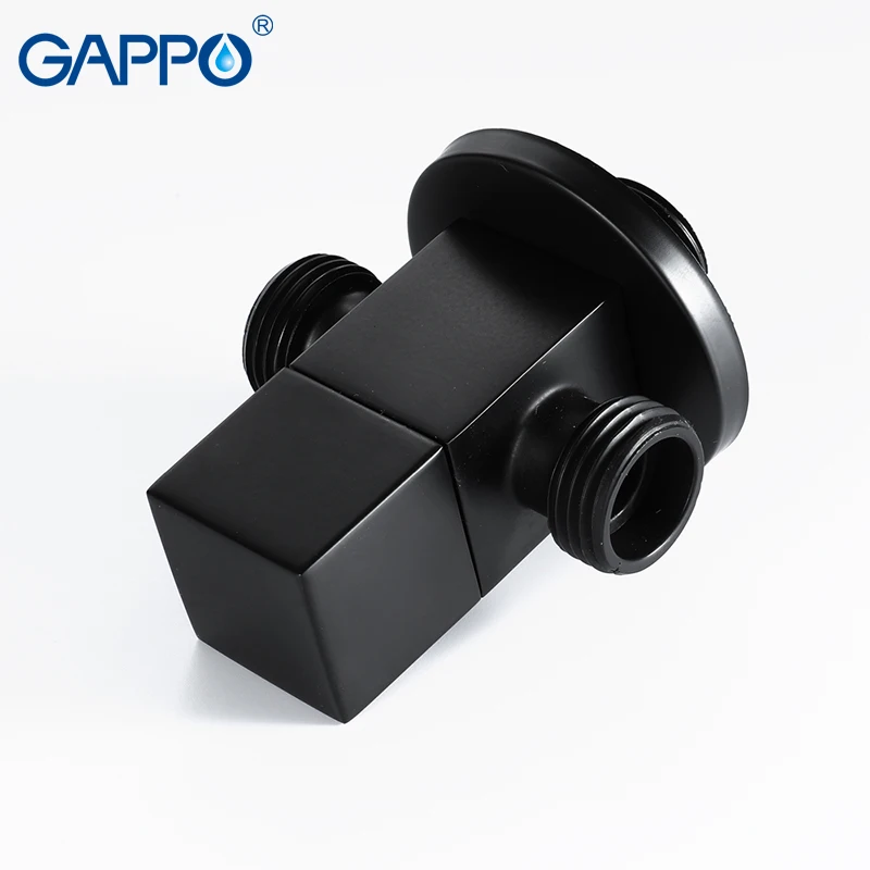 Угловой клапан GAPPO черные заправочные клапаны для ванной комнаты латунные