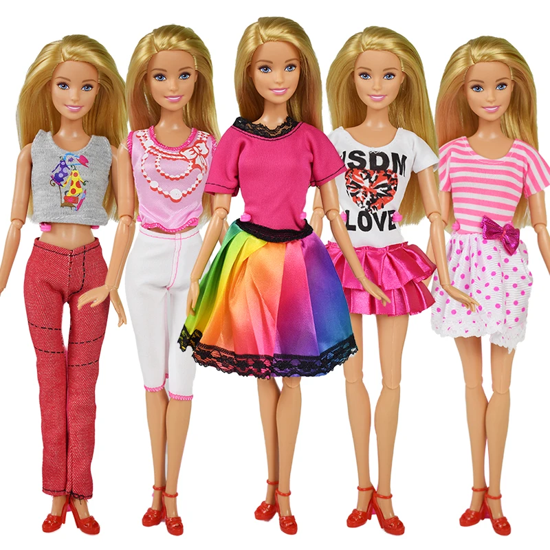 5 шт./лот высокое качество Повседневное платье смешанный стиль Одежда для кукол