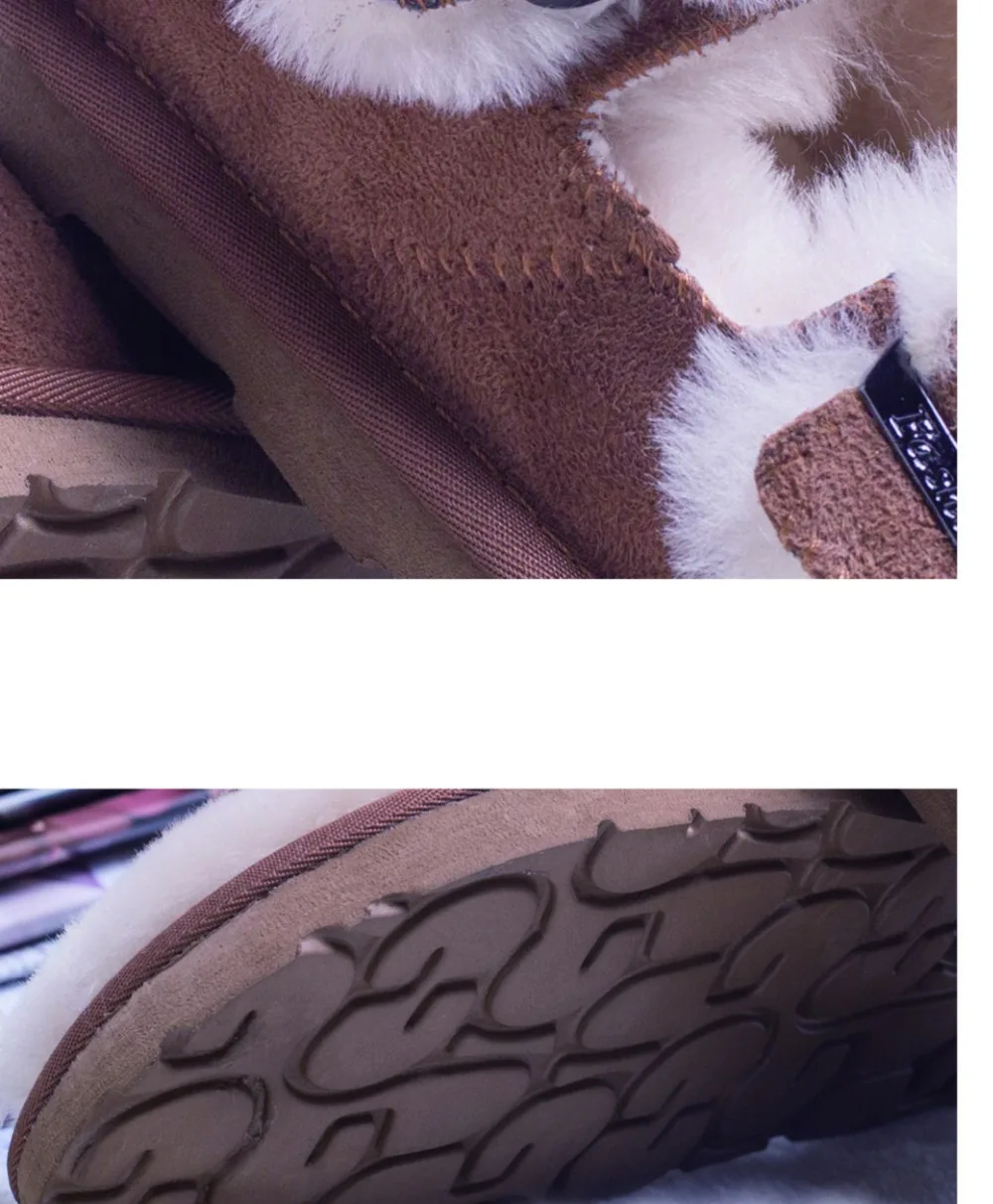 Женская Натуральная овечья кожа тапочки с овечьим мехом сезон зима осень весна