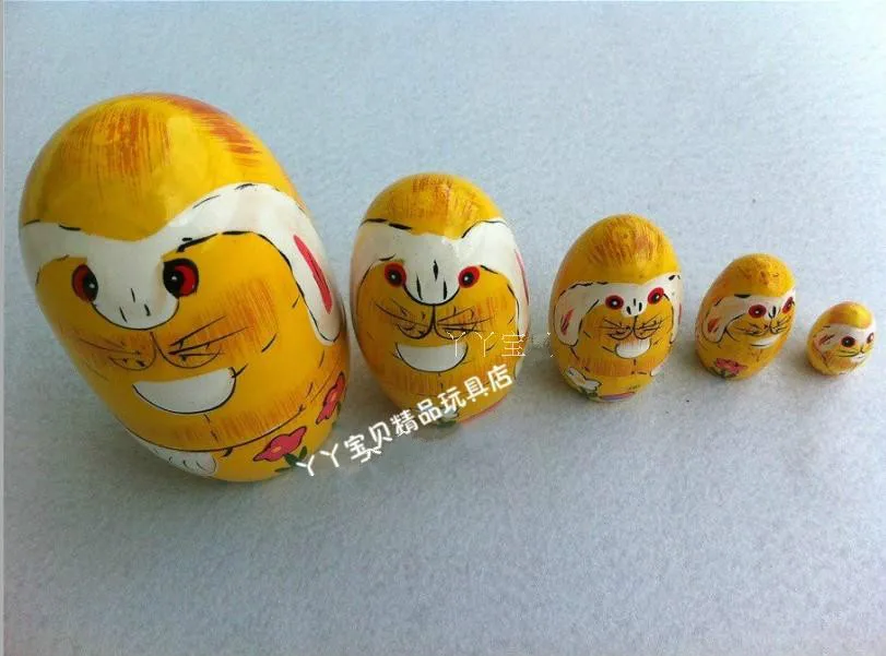 5 шт яичные куклы матрешка деревянные игрушки поделки желая кукла Танабата
