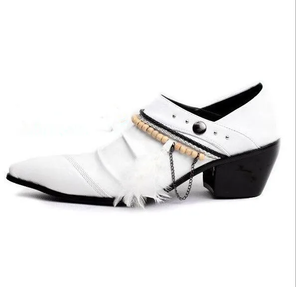 2017 Горячий Продавать мужчины повседневная обувь острым носом квадратный каблук