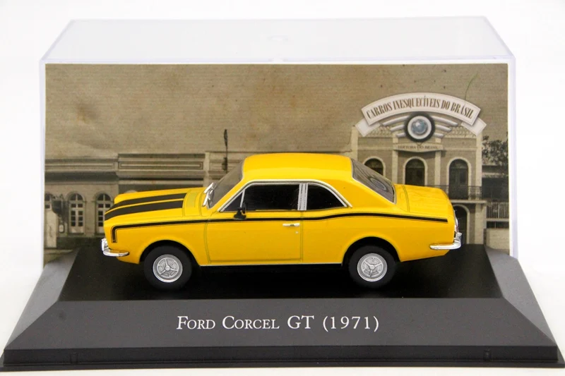 Ford Corcel GT 1971 1:43 alтая IXO Corgi Ford Mustang/Corcel/Pampa/Sierra XR4/Escort XR3/Fiesta/GPA Marinha/F75/Galaxy литые модели игрушечных автомобилей - Цвет: Ford Corcel GT 1971