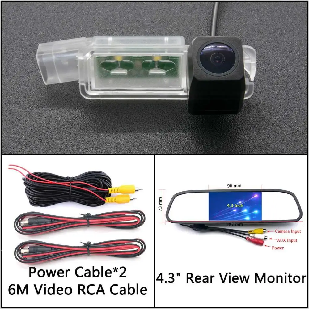 Cam N 4.3 Mirror Full HD резервная камера заднего вида для Volkswagen VW golf 5 golf V golf MK5 golf 7 golf 6 Passat CC Автостоянка ЖК-зеркало монитор - Название цвета: Cam N 4.3 Mirror