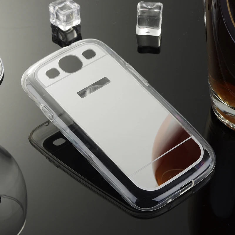 Для samsung galaxy S3 зеркальный чехол мягкий для задней крышки из ТПУ i9300 сотового