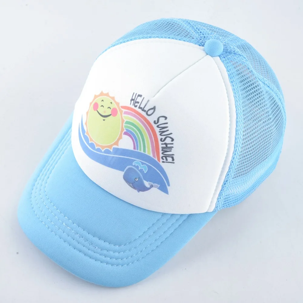 Модная летняя кепка Snapback Детские сетчатые бейсболки в стиле хип хоп регулируемые