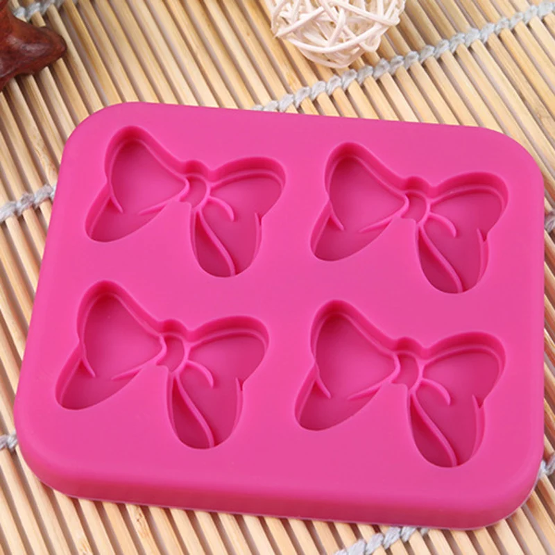 4 шт. бантик прямоугольная силиконовая форма для пирога посуда выпекания дома DIY