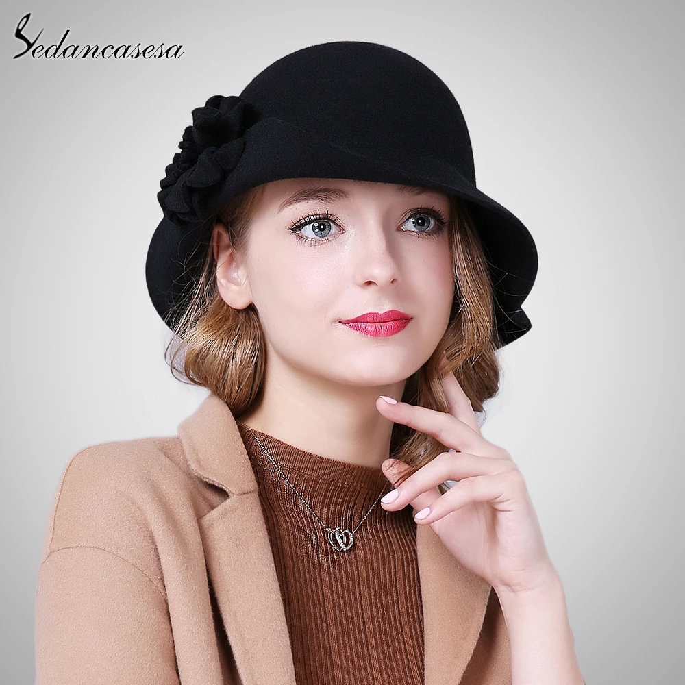 Женские головные уборы Sedancasesa осенне зимние австралийские шерстяные модные