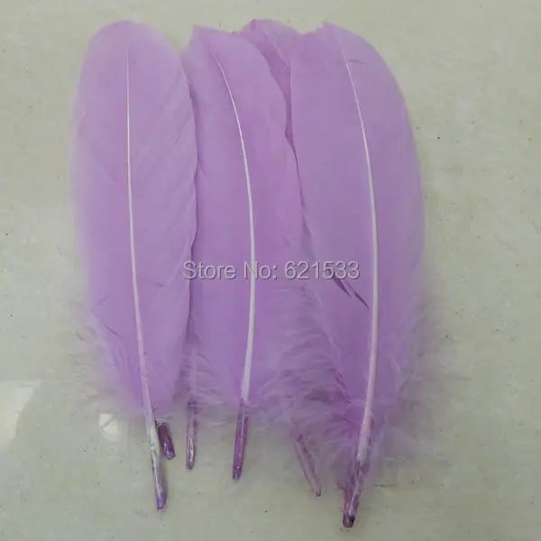 

Goose Feathers,200pcs/lot Lavender Goose Satinettes Feathers, Beautiful Loose Goose feathers,15-20cm