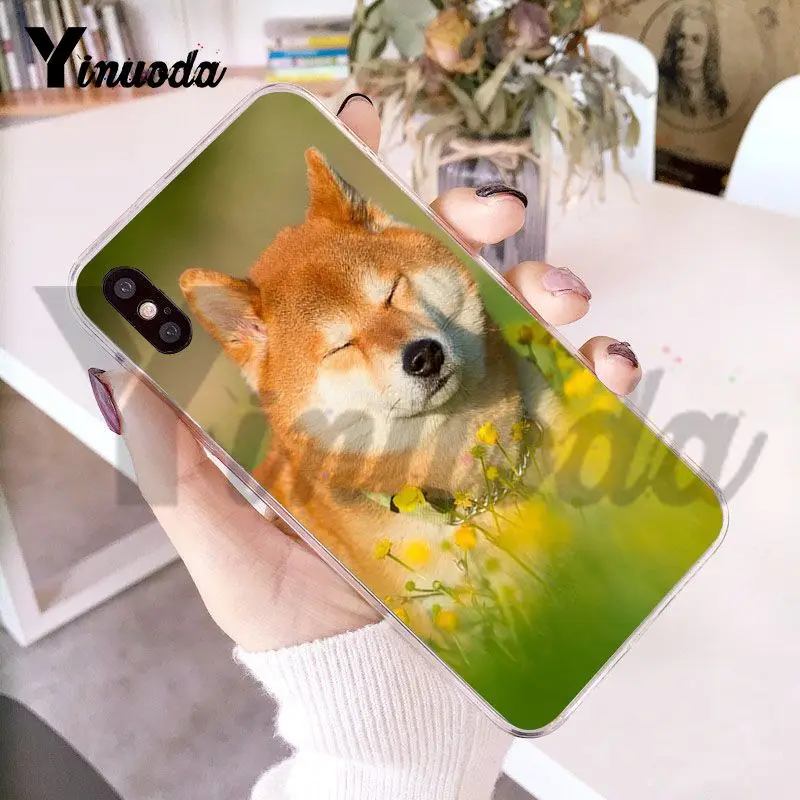 Yinuoda Шиба ину забавная собака Coque Shell аксессуары для телефонов Чехол для iPhone 6S 6plus 7plus 8 8Plus X XS XR11 11pro 11promax