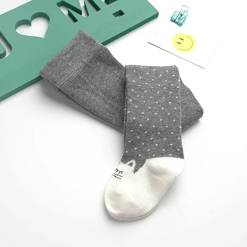 Детские колготки; хлопковые чулки для девочек; Bebe; колготки; Одежда для новорожденных; шаровары в горошек с милым котиком; колготки для малышей; оптом
