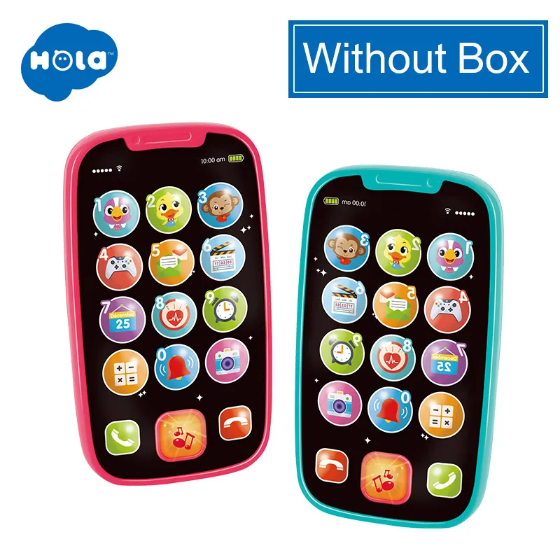 WITHOUT BOX HOLA 3127, детская игрушка, обучающая, для обучения, музыкальный звук, сотовый телефон, песни, животные, звуки, забавная игрушка, мобильный телефон, Детская развивающая игрушка - Цвет: WITHOUT BOX