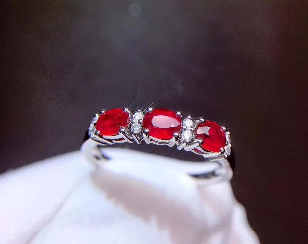 Кольцо с рубином из чистого золота 18 К, Настоящее натуральное 0,8ct, красный рубин, ювелирные изделия с бриллиантами, юбилейные женские кольца для женских тонких колец