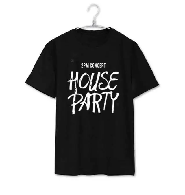 2PM 2017 House Party kpop concert T-shirt shorts Korean fashion star black tee shirts Khun 2 fans men women t | Женская одежда